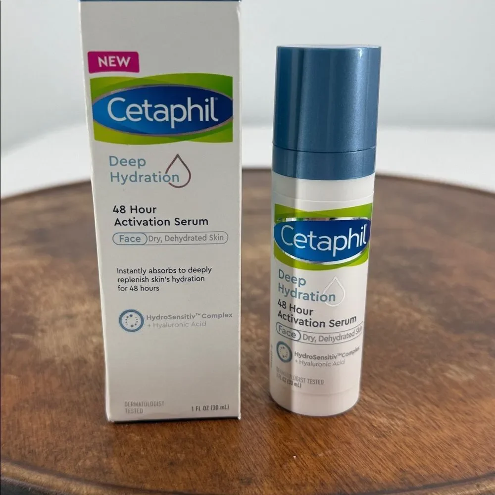 Cetaphil Serum Deep Hydration 48 Hour Activation Face Moisturizer 1 oz Pump